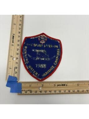 Vintage 1988 Boy Scouts Running Waters Heritage Camporee Patch BSA Ship Emblem